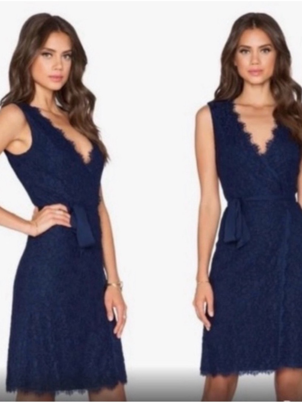 DVF Lilac Lace Wrap Dress